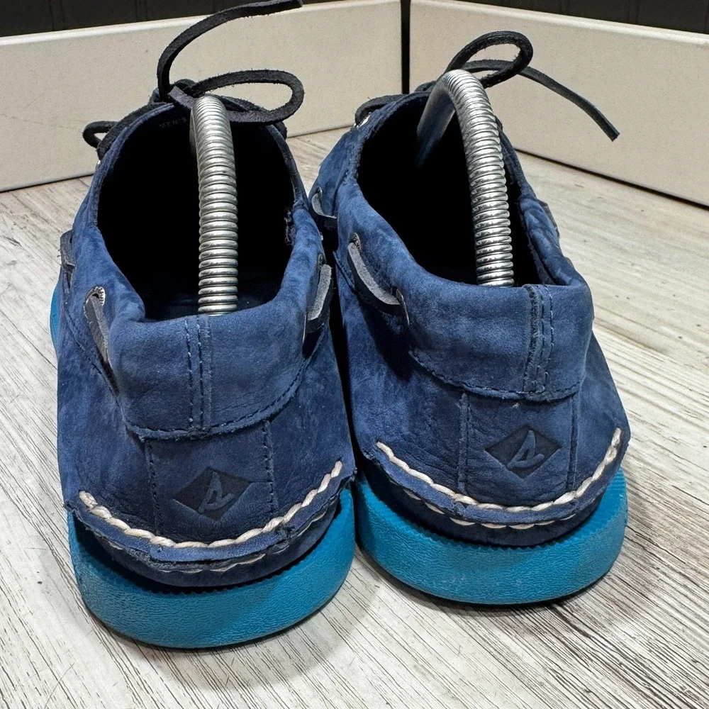 Sperry Top Sider Royal Blue Suede‎ Boat Shoes Blue Soles 10 M